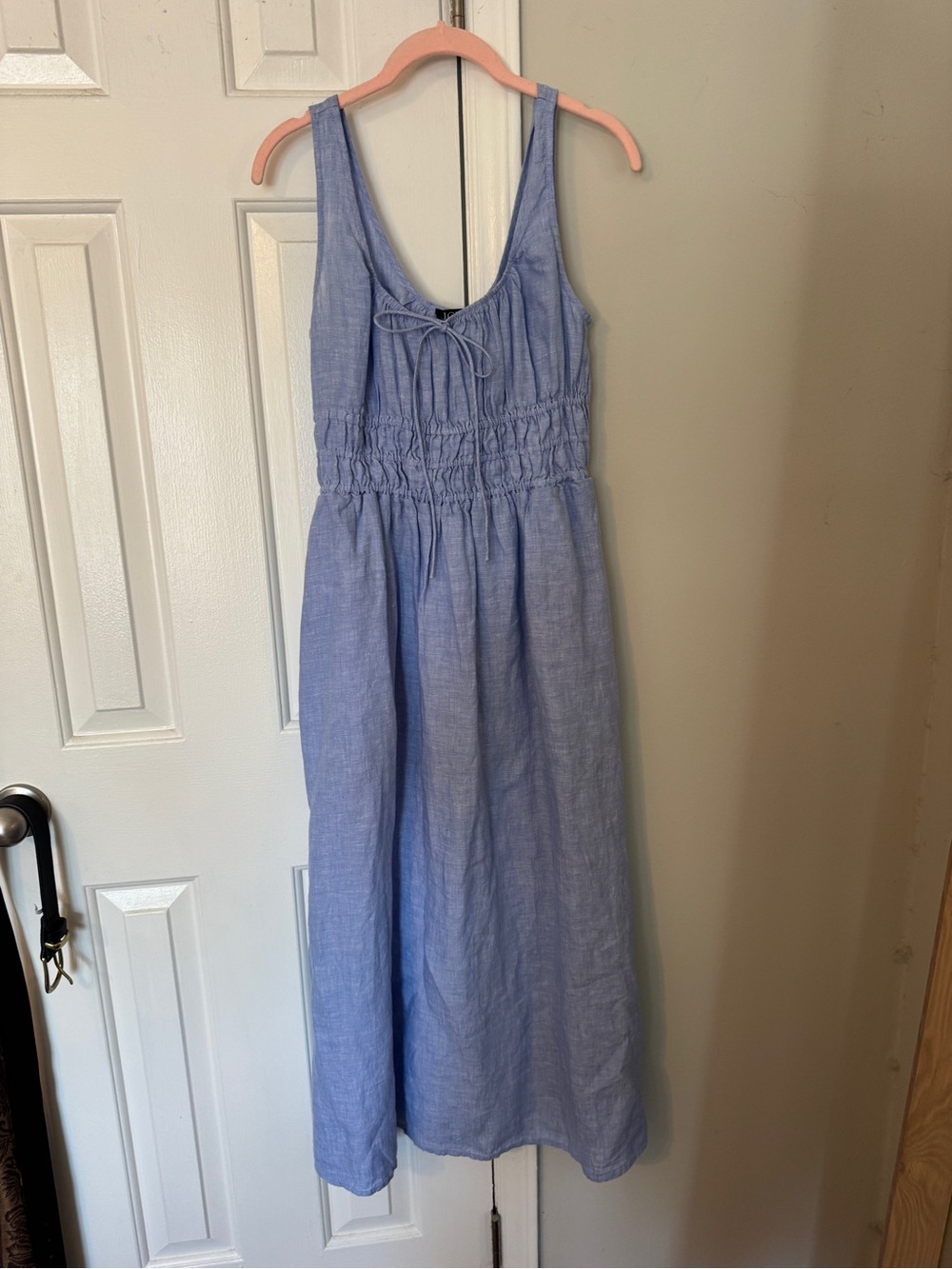 J. Crew Light Blue linen Midi Sundress